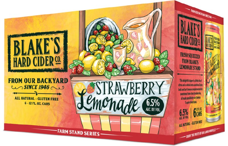 Blakes Hard Cider Strawberry Lemonade 6pk 12oz Can Legacy Wine and